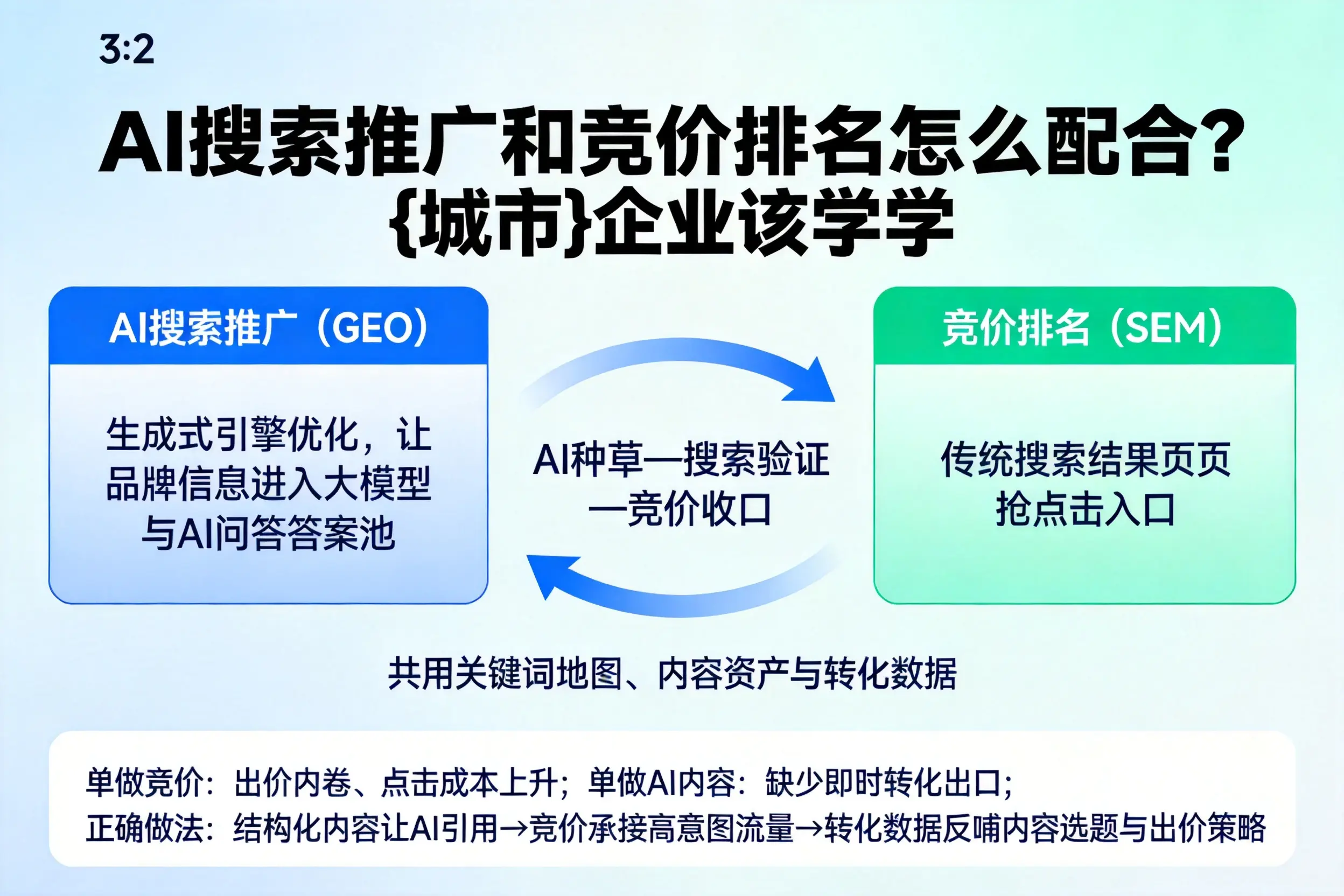 AI搜索推广和竞价排名怎么配合？三门峡企业该学学