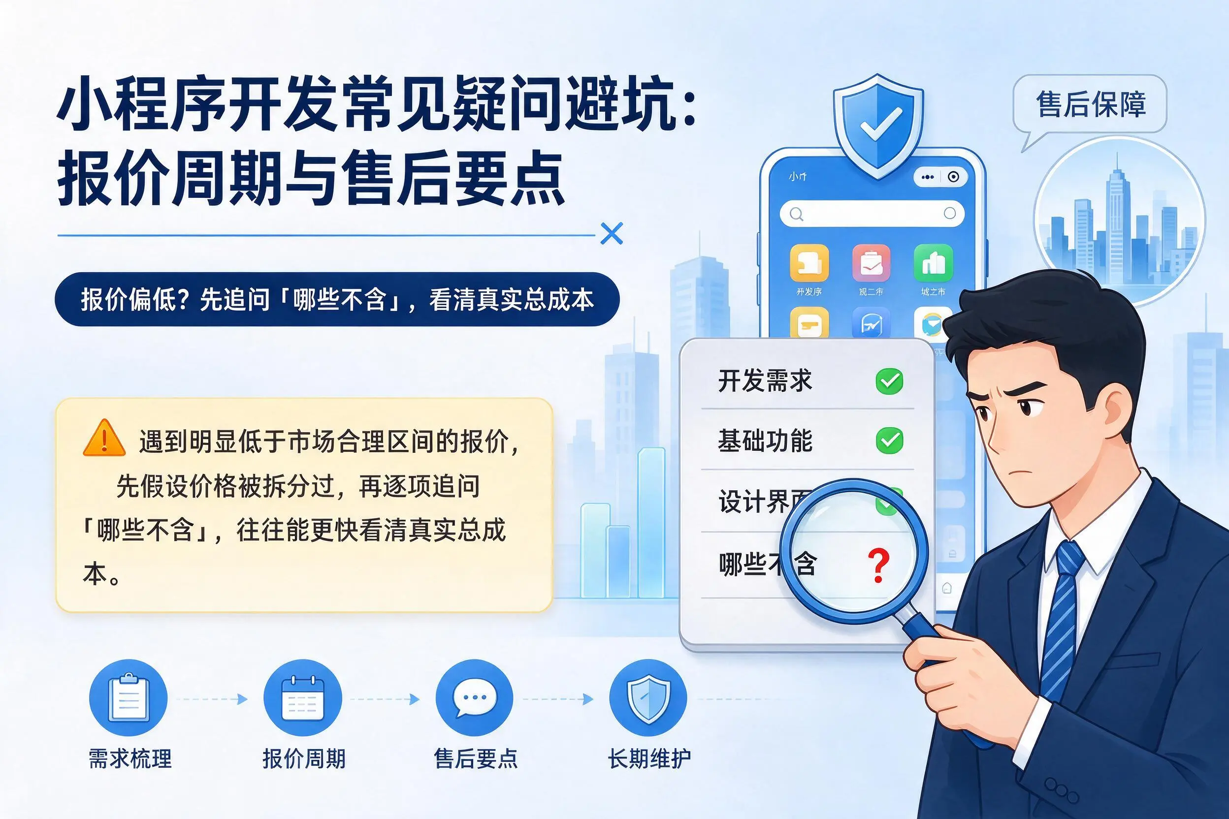 三门峡小程序开发常见疑问避坑：报价周期与售后要点