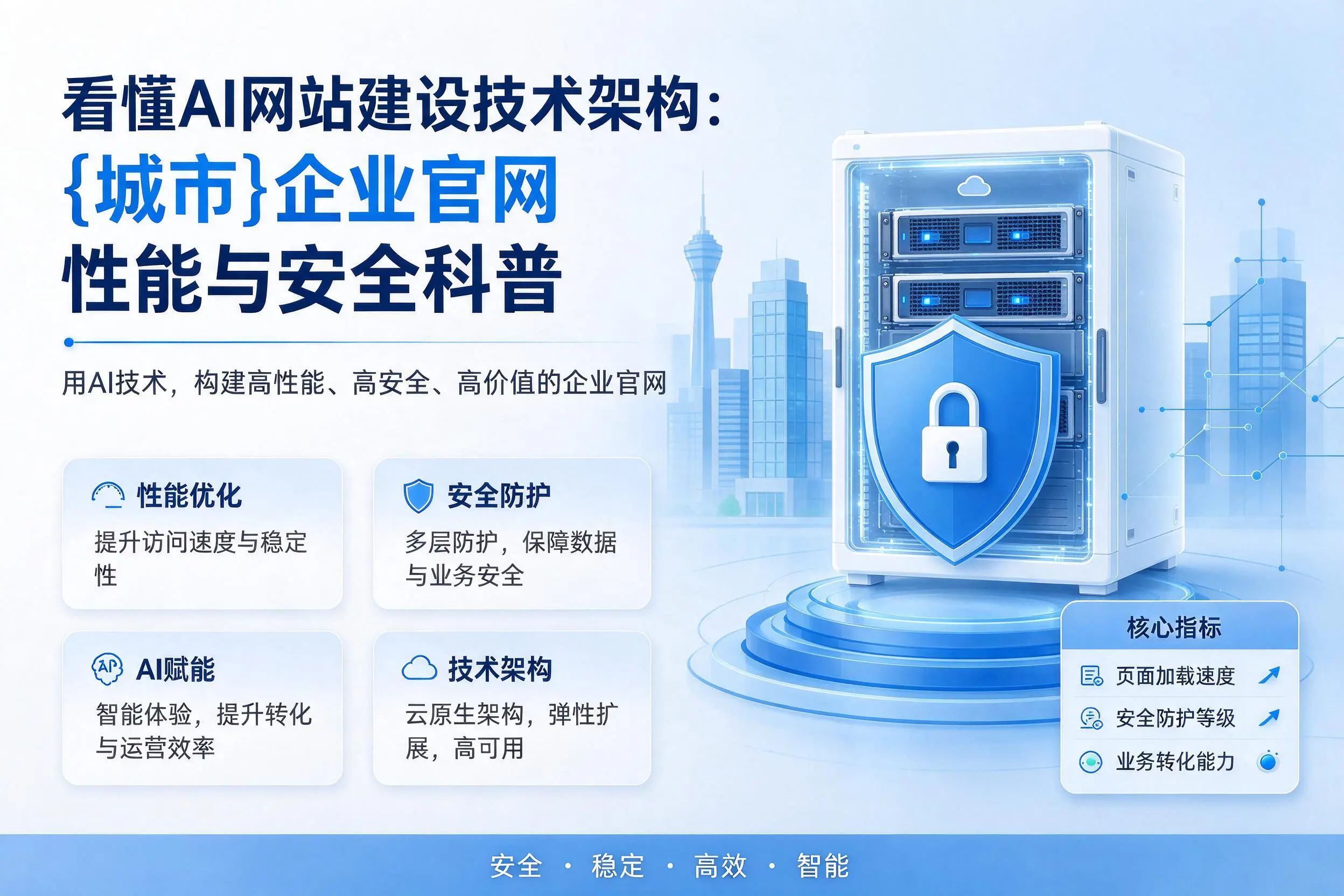 看懂AI网站建设技术架构:三门峡企业官网性能与安全科普