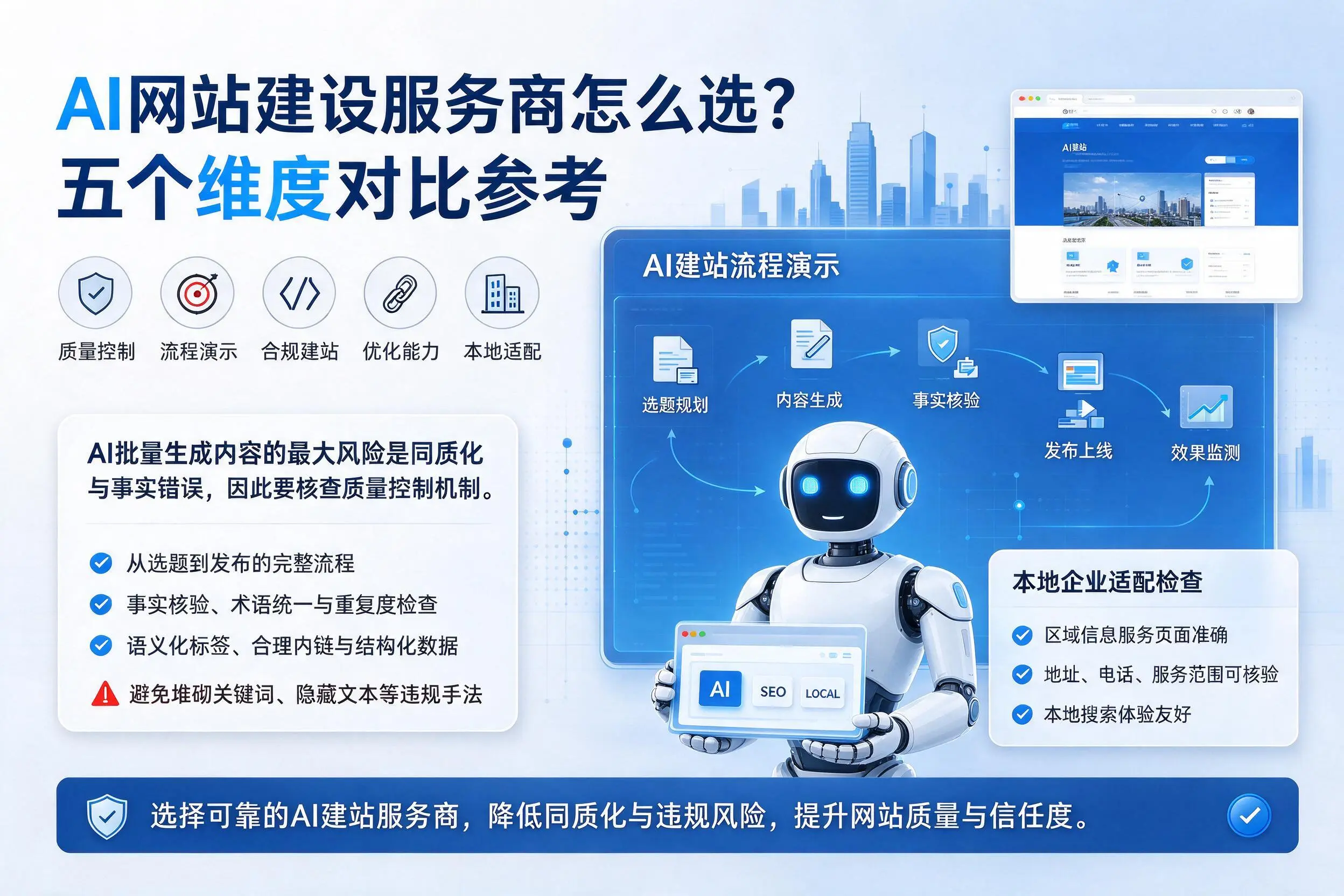 三门峡AI网站建设服务商怎么选?五个维度对比参考